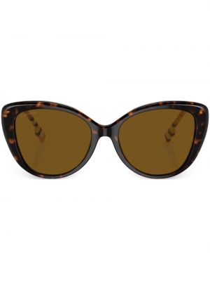 Kostkované sluneční brýle Burberry Eyewear hnědé