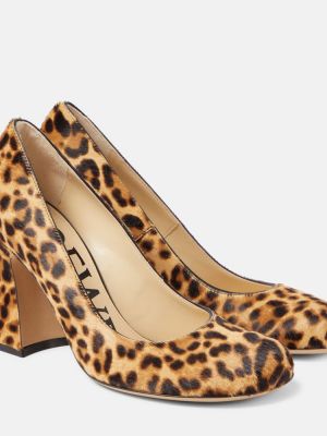 Полуотворени обувки с принт с леопардов принт Loewe