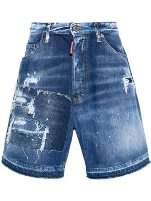 Kratke traper hlače s izrezima Dsquared2 plava