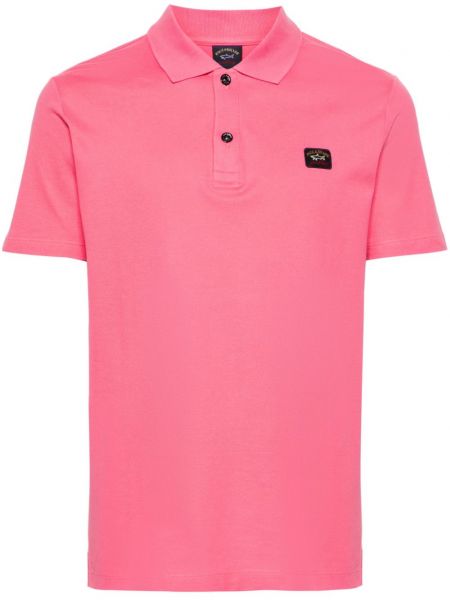 Kokvilnas polo krekls Paul & Shark rozā
