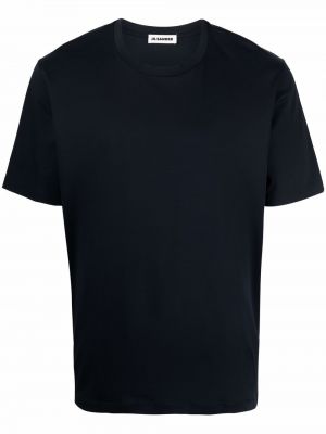 T-shirt con scollo tondo Jil Sander blu