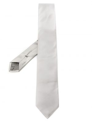 Класическа копринена вратовръзка Emporio Armani сребристо