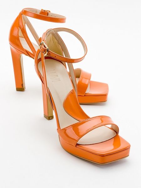 Lakoti dabīgās ādas kurpes Luvishoes oranžs