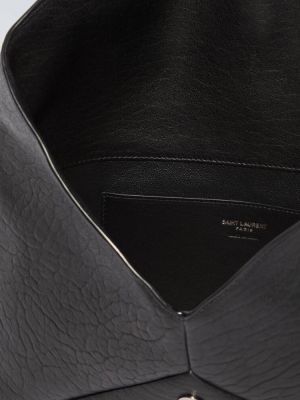 Usnjena usnjena torba Saint Laurent črna