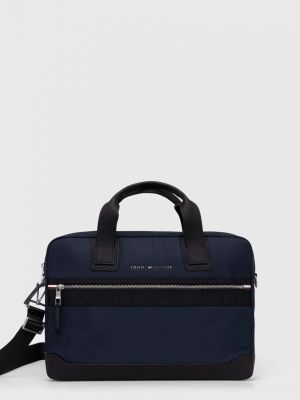 Nylonowa torba na laptopa Tommy Hilfiger niebieska