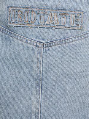 Spódnica jeansowa sznurowana koronkowa Rotate