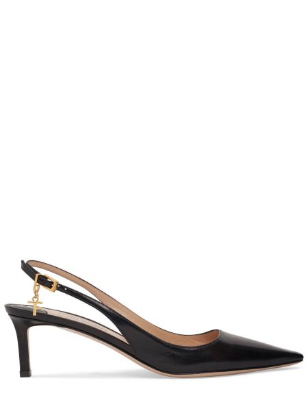 Pumpar med remmar i läder med slingback Tom Ford svart