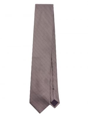 Cravată cu broderie de mătase cu imprimeu geometric Tom Ford