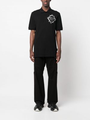 Polo krekls ar apdruku Philipp Plein melns