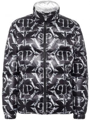 Prošivena pernata jakna s printom Philipp Plein