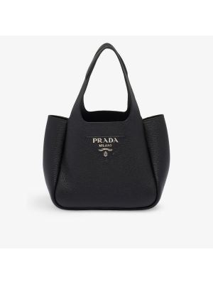 Кожаная сумка Prada черная