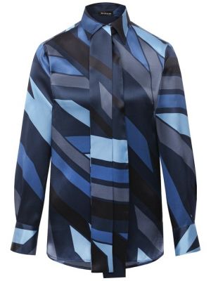 Шелковая блузка Kiton синяя
