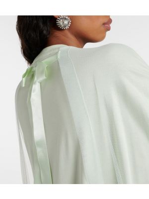 Midi šaty s mašlí jersey Simone Rocha zelené