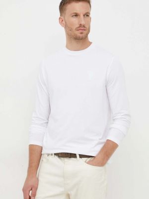 Tričko s dlouhým rukávem s dlouhými rukávy Karl Lagerfeld bílé
