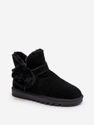 Велурени зимни обувки за сняг Kesi черно