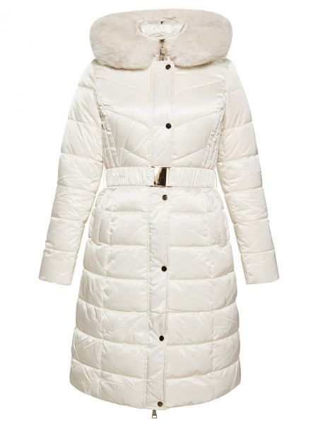 Памучно зимно палто Faina бяло