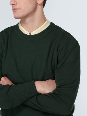 Vlnený sveter Burberry zelená