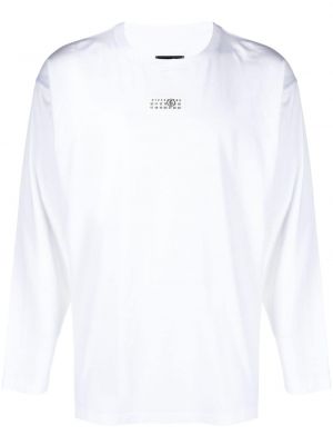T-shirt a maniche lunghe Mm6 Maison Margiela bianco