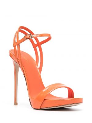 Lakované kožené sandály Le Silla oranžové
