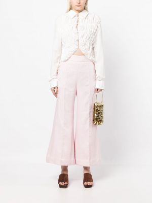 Pantalon taille haute Zimmermann rose