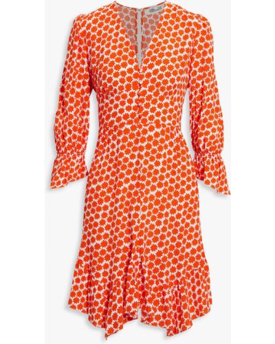 Šaty Diane Von Furstenberg, oranžová