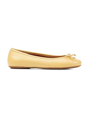 Bőr balerina cipők Geox sárga