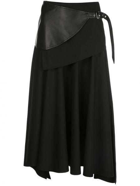 Falda de cuero Proenza Schouler negro