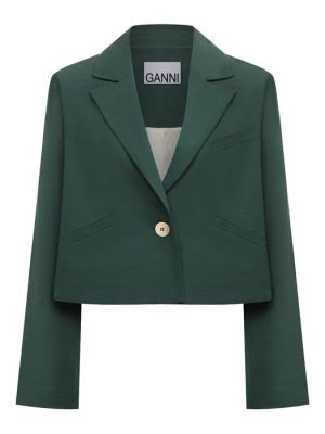 Зеленый пиджак Ganni