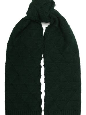 Шерстяной шарф Bottega Veneta зеленый