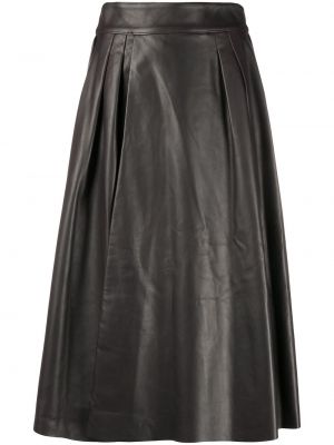 Плисирана кожена пола Dolce & Gabbana