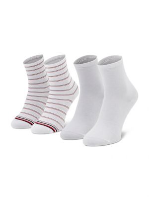 Ψηλές κάλτσες Tommy Hilfiger λευκό