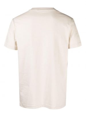 Puuvillased tikitud t-särk Calvin Klein Jeans valge