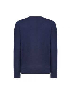 Jersey de lana de lana merino de tela jersey John Smedley azul