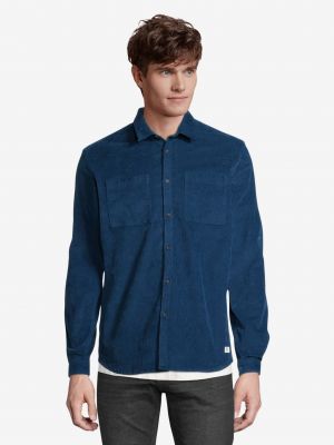 Rifľová košeľa Tom Tailor modrá