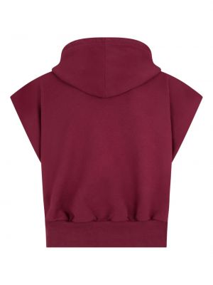 Kokvilnas kapučdžemperis bez piedurknēm ar apdruku Dsquared2 sarkans
