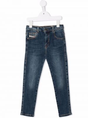 Slank stretch jeans for jenter Diesel Kids blå