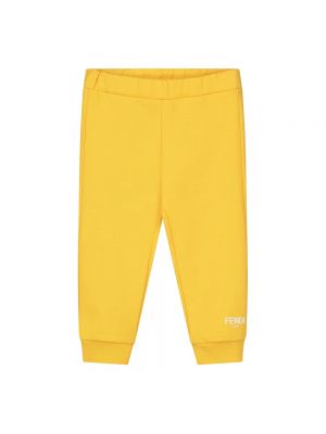 Spodnie sportowe Fendi żółte