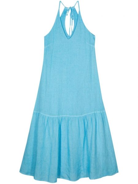 Lniana sukienka bez rękawów 120% Lino niebieska