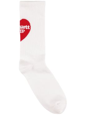 Ponožky se srdcovým vzorem Carhartt Wip bílé