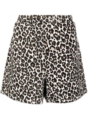 Leopard trykt bermudashorts Five Cm brun