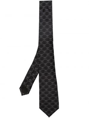 Копринена вратовръзка Moschino черно