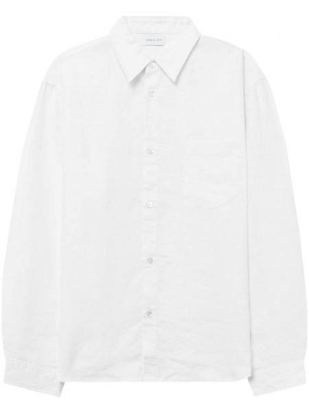 Lněná košile John Elliott bílá
