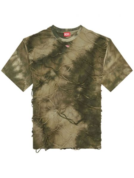 T-shirt à imprimé tie dye Diesel vert