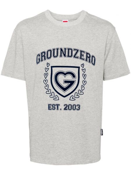 T-shirt Ground Zero grå