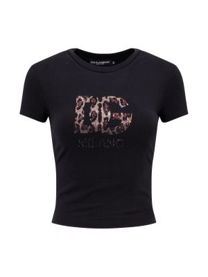 Koszulka bawełniana Dolce And Gabbana czarna