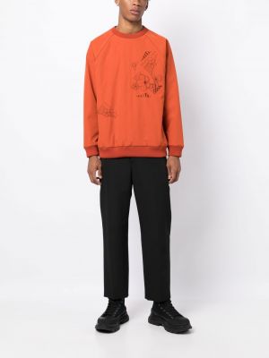 Gesteppter sweatshirt mit stickerei Shiatzy Chen orange