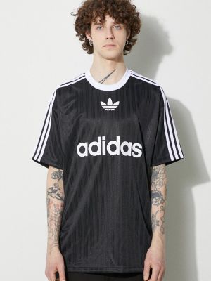 Koszulka z nadrukiem Adidas Originals czarna