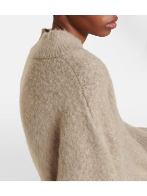 Sweter z kaszmiru oversize The Row beżowy