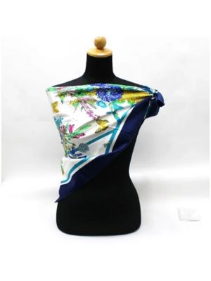 Bufanda de seda Dior Vintage azul