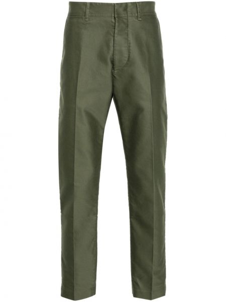 Βαμβακερό παντελόνι chino Tom Ford πράσινο
